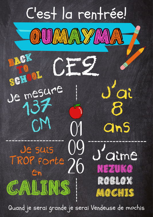 Affiche rentrée