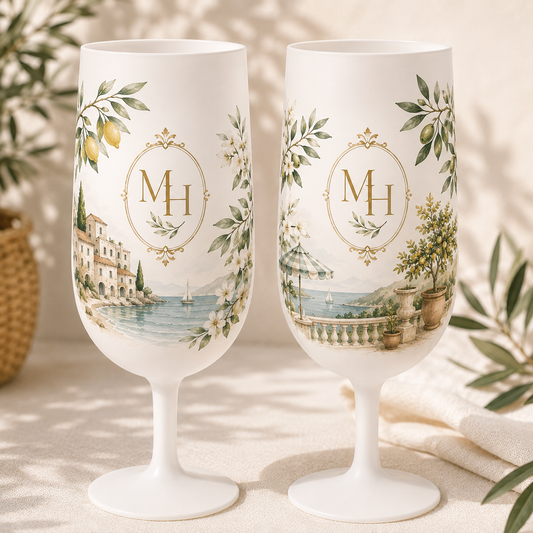 10 verres à pied réutilisables