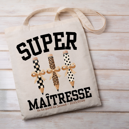 Tote bag Super maîtresse